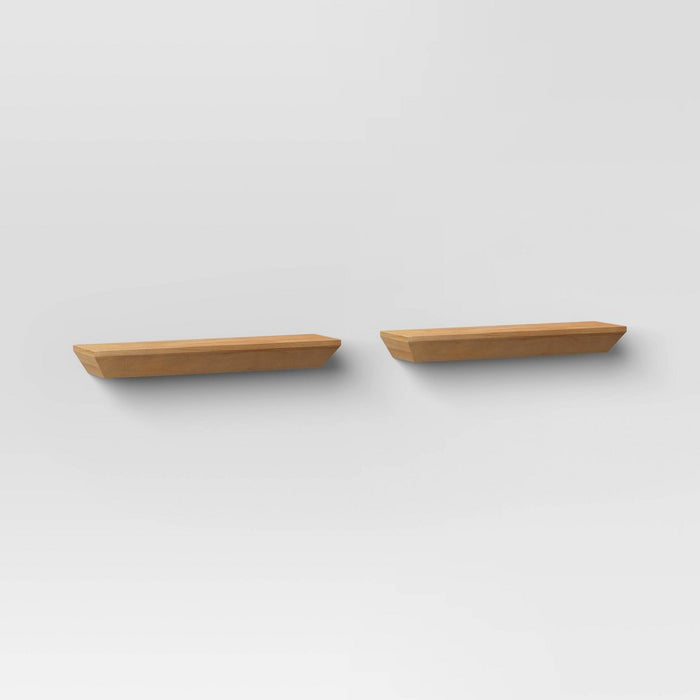 2pc Wedge Shelf Set Natural - Threshold