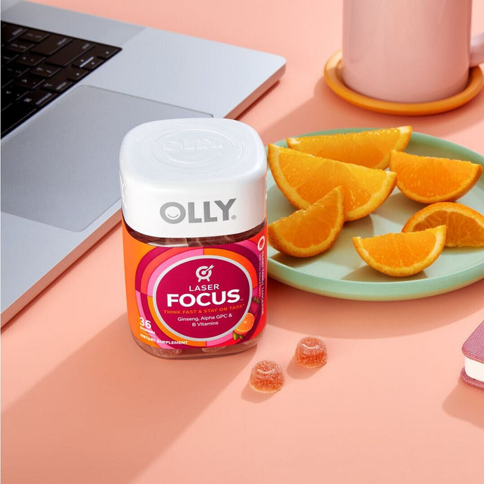 OLLY Laser Focus Gummies - Berry Tangy Tangerine - 36ct