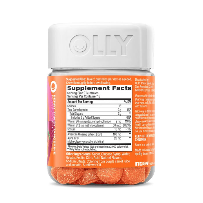 OLLY Laser Focus Gummies - Berry Tangy Tangerine - 36ct