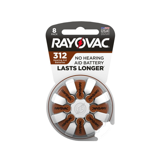 Rayovac Size 312 Hearing Aid Battery - 8pk