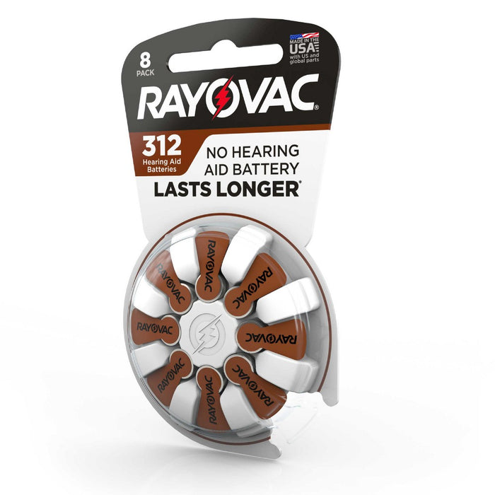 Rayovac Size 312 Hearing Aid Battery - 8pk