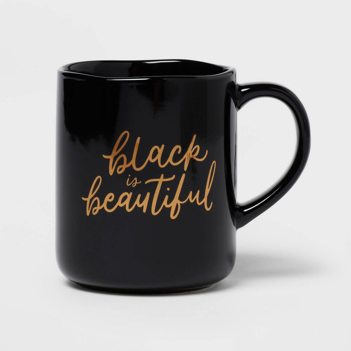 16oz Stoneware Black is Beautiful Mug - Threshold