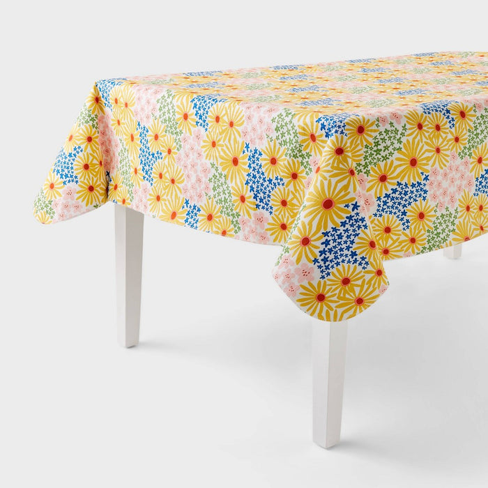 60"x84" Floral Peva Easter Tablecloth - Spritz