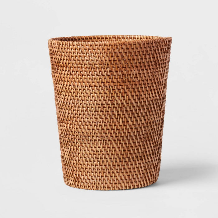 Rattan Wastebasket Light Brown - Threshold