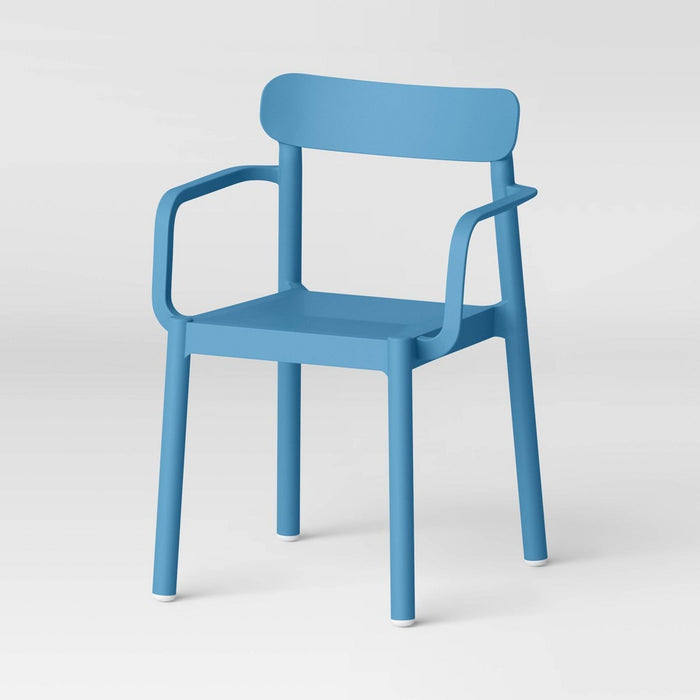 Elba Outdoor Patio Dining Chair Stacking Chair Blue - Room Essentials (LOCAL PICKUP ONLY)