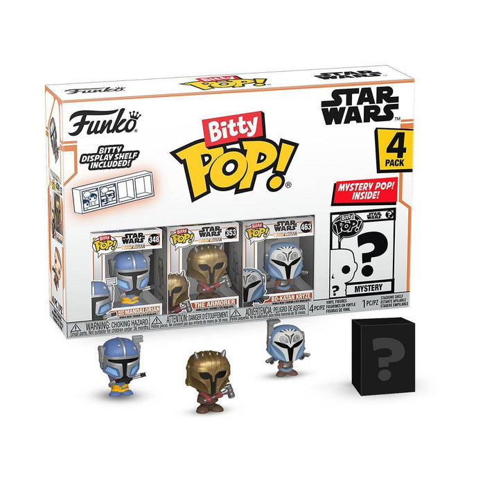 Funko Bitty POP! Star Wars The Mandalorian Heavy Mandalorian Figures 4pk STYLE MAY VERY