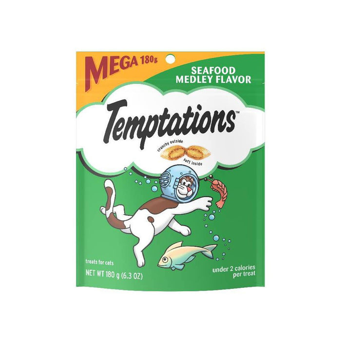 Temptations Seafood Medley Flavor Crunchy Cat Treats - 6.3oz