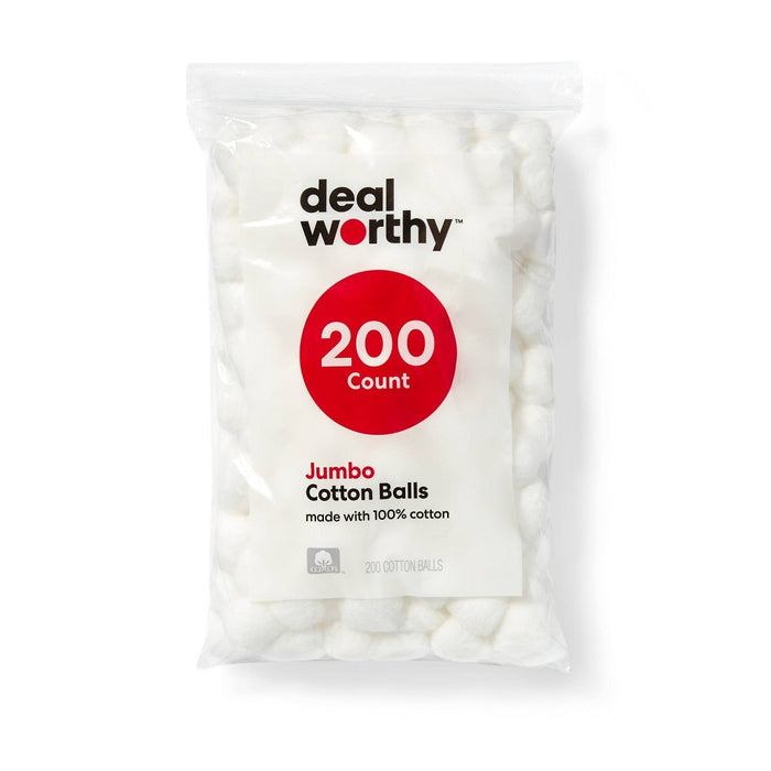 Jumbo Cotton Balls - 200ct - Dealworthy
