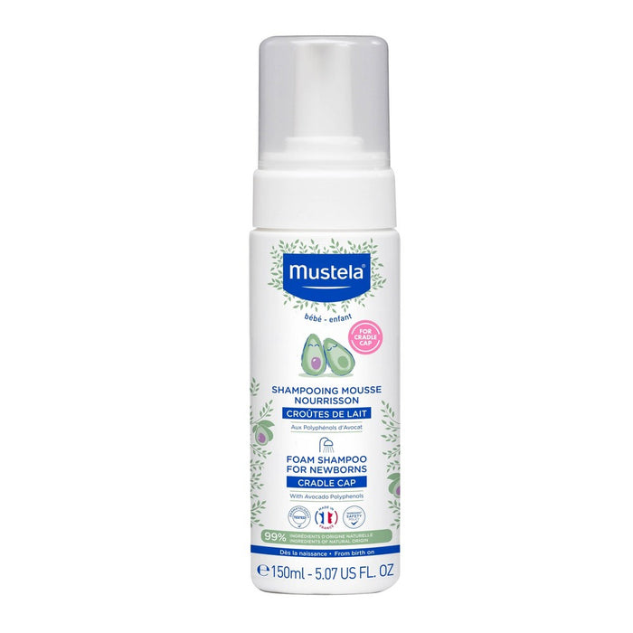 Mustela Newborn Baby Foam Shampoo for Cradle Cap - 5.07 fl oz