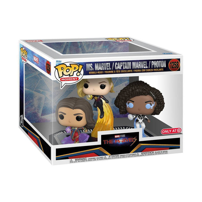 Funko POP! Moment: The Marvels - Ms. Marvel/ Captain Marvel/Photon Set