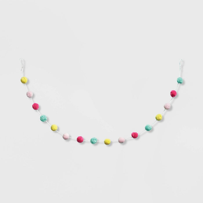 60" Pom Pom Bright Garland - Spritz