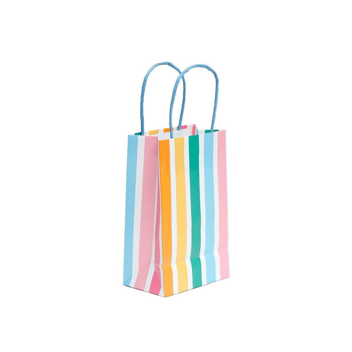 4pk Jr. Tote Gift Bags Striped - Spritz