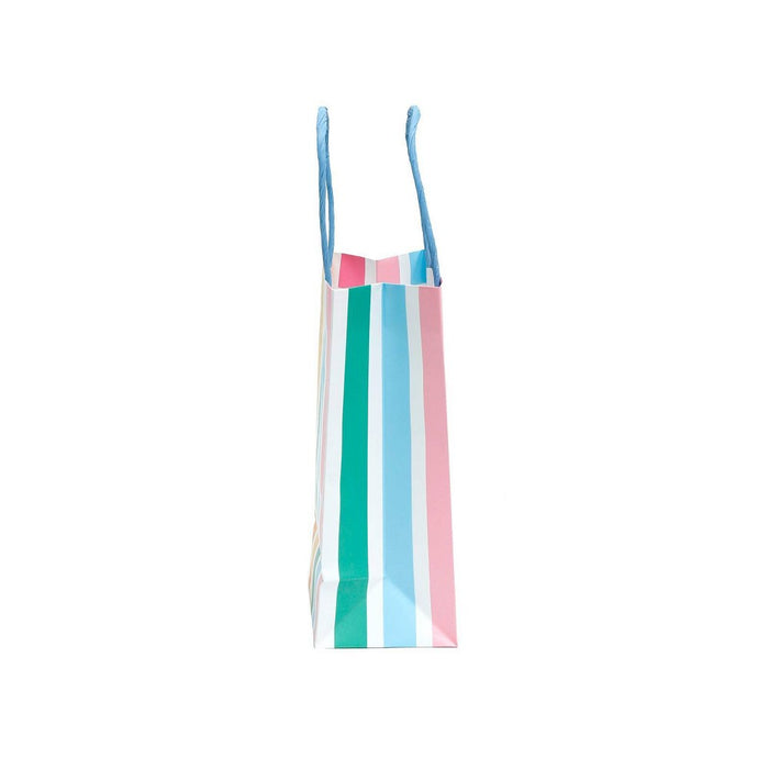 4pk Jr. Tote Gift Bags Striped - Spritz