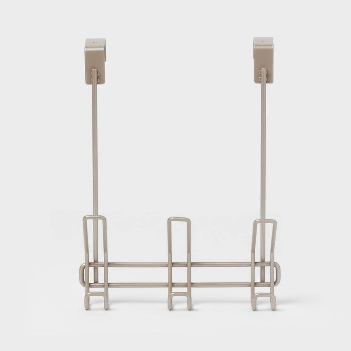 3 Over The Door Hook Silver - Threshold