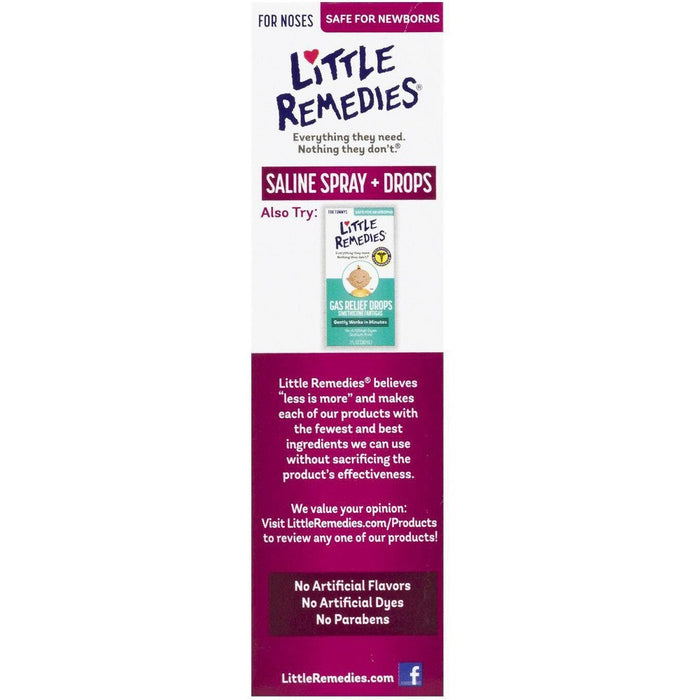 Little Remedies Saline Spray and Drops, Safe for Newborn Babies - 1 fl oz