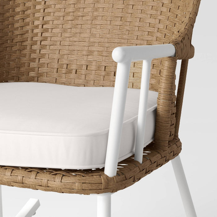 Windsor Steel & Wicker Outdoor Patio Chair, Rocking Chair White - Threshold designed with Studio McGee (LOCAL PICKUP ONLY)