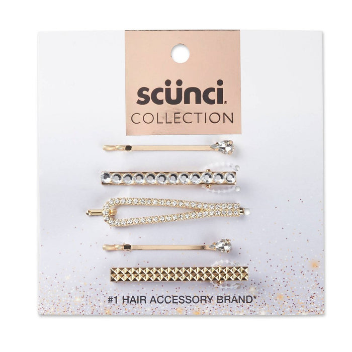 scunci Collection Rhinestones Bobby Pins - 5pk