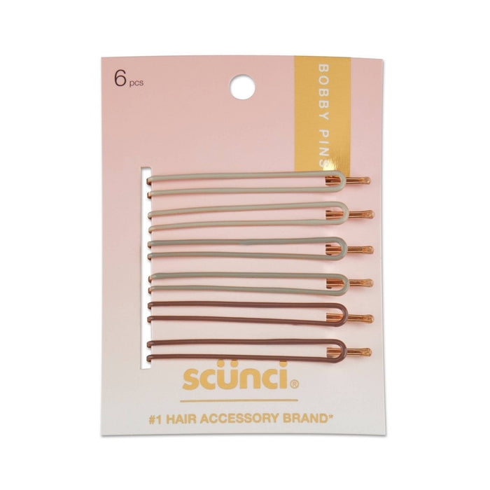 scunci Enamel Bobby Pins - 6pk