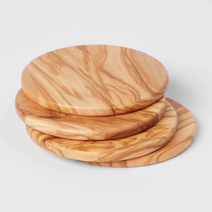 4pk Olivewood Coasters - Threshold