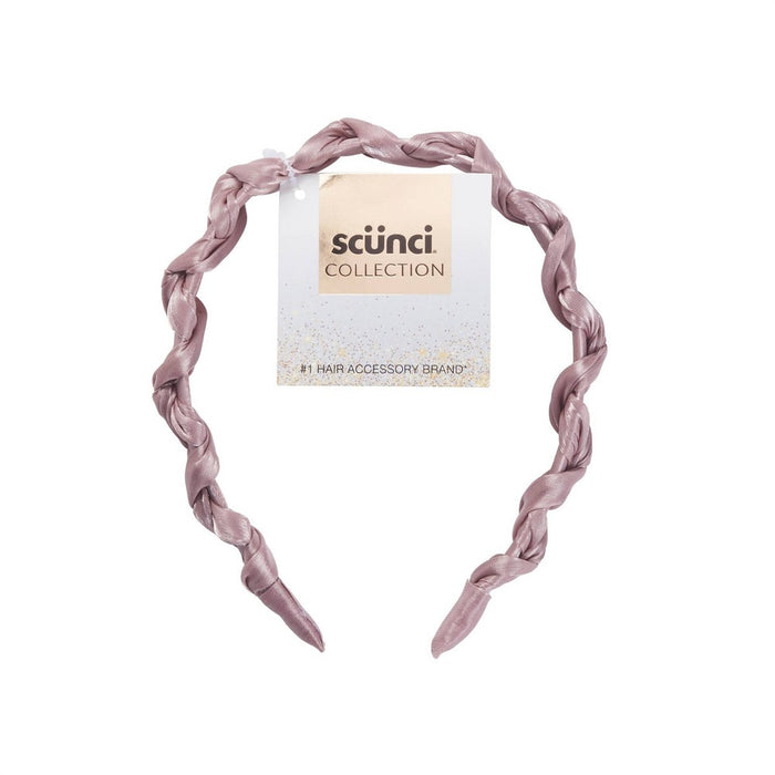 scunci Collection Braided Shimmery Headband - Pink