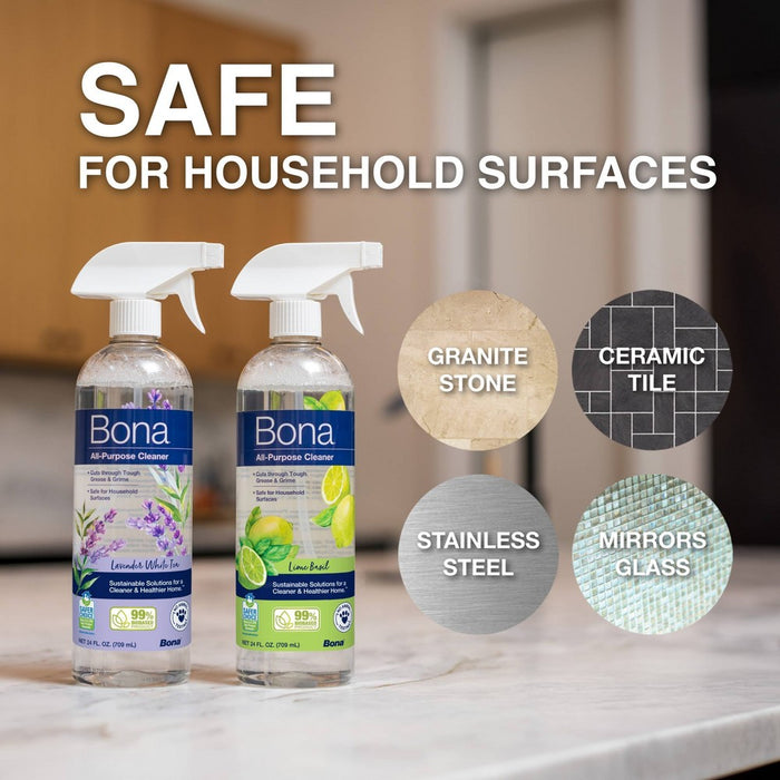Bona Lime Basil Cleaning Products Multi Surface All Purpose Cleaner Spray - 24 fl oz