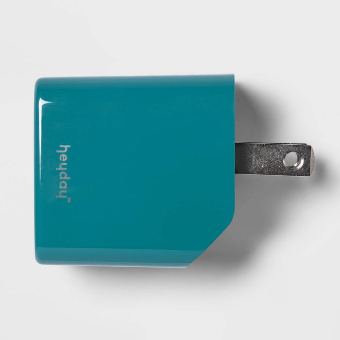 2-Port 20W USB-A and USB-C Wall Charger - heyday Bright Teal