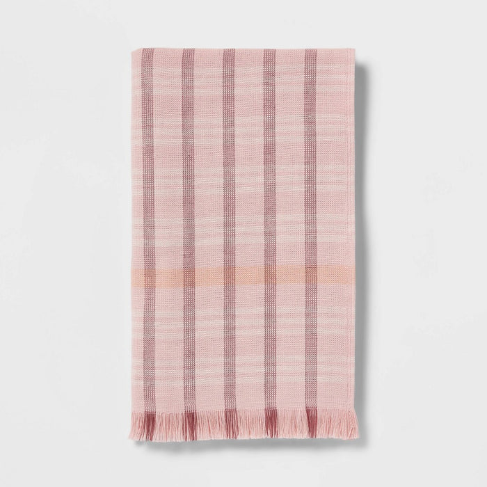 Plaid Easter Hand Towel Pink - Threshold