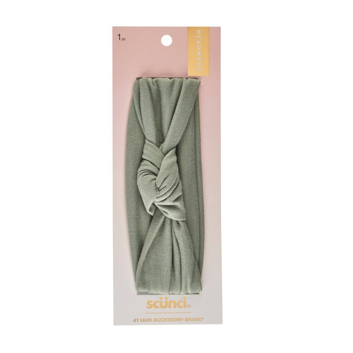 scunci No Damage Stretch Fabric Headbands - Sage Green - All Hair