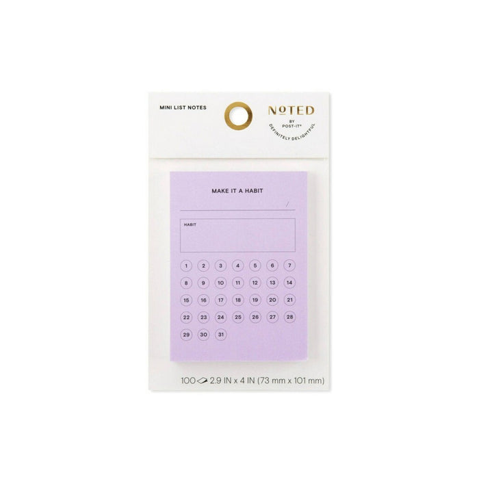 Post-it Habit Mini List Notes 4"x2.9" - Purple