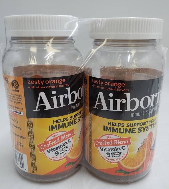 2PACK!!! Airborne Vitamin C Gummies - Orange - 63ct. EXP:02/26