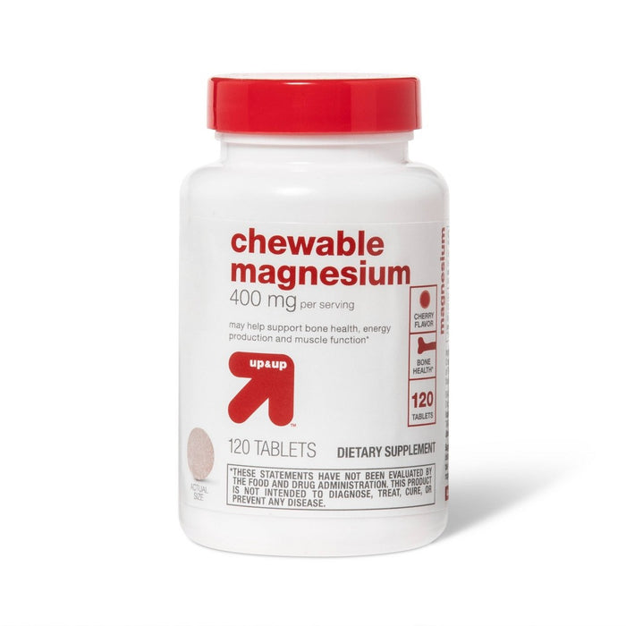 Chewable Magnesium Dietary Supplement Tablets - Cherry - 120ct - up & up
