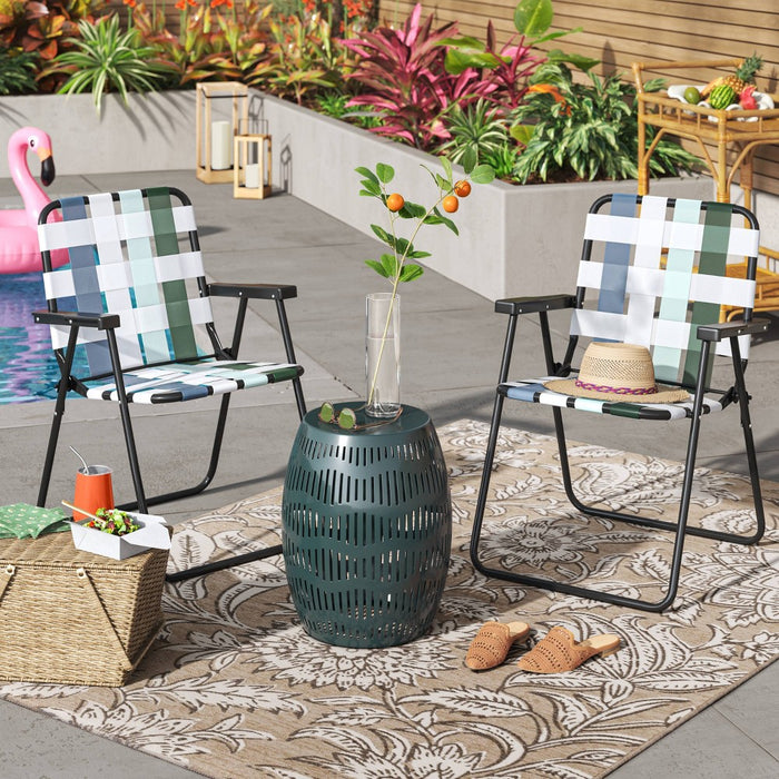 Webstrap Outdoor Portable Beach Chair Blue - Room Essentials