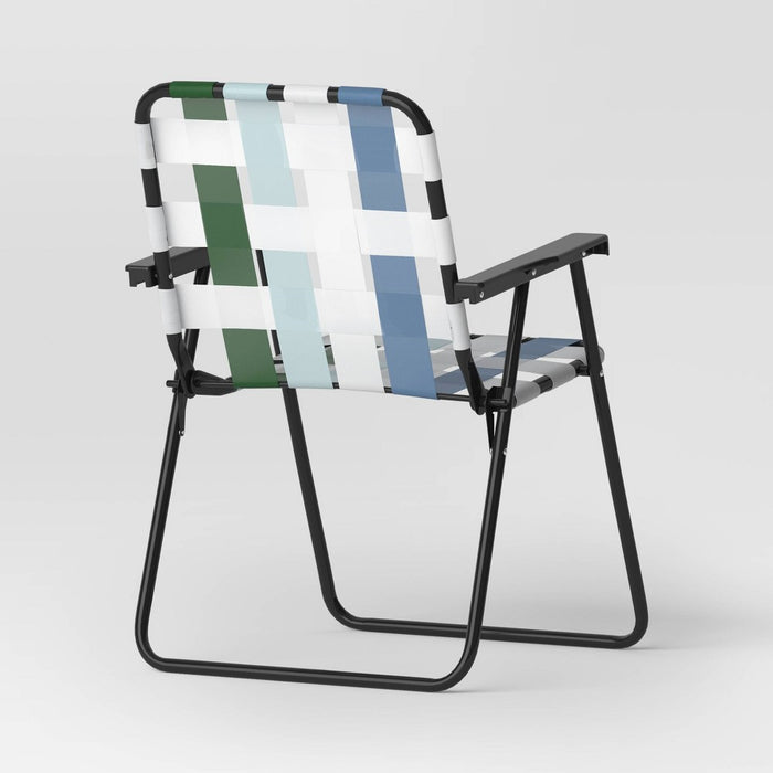Webstrap Outdoor Portable Beach Chair Blue - Room Essentials