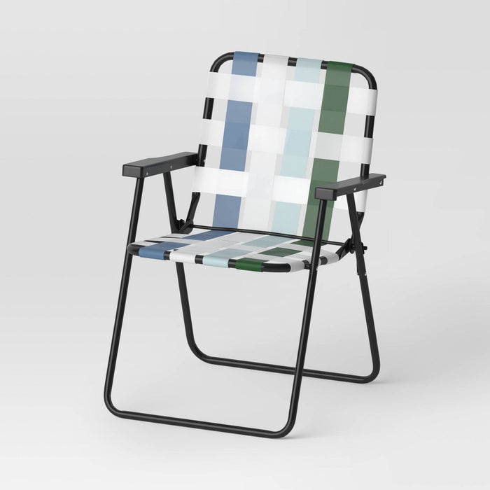 Webstrap Outdoor Portable Beach Chair Blue - Room Essentials