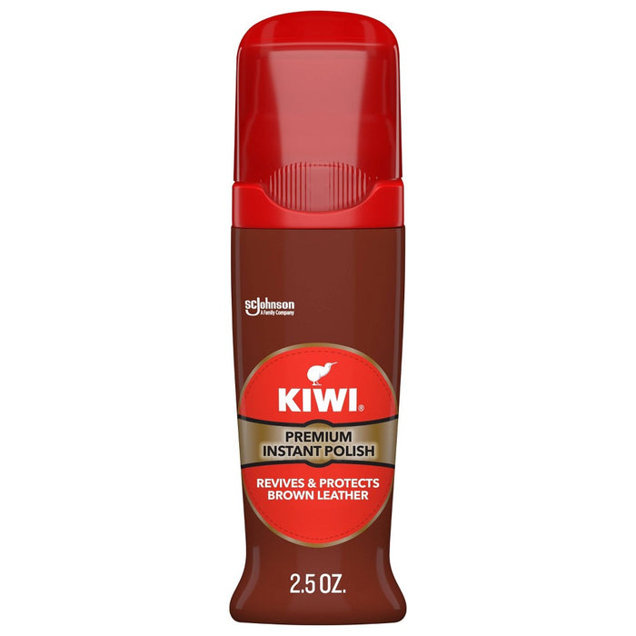 KIWI Instant Shine & Protect Liquid Shoe Polish Neutral Bottle with Sponge Applicator - 2.5oz