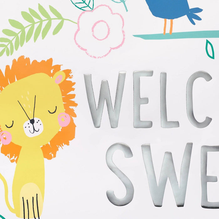 XL 'Welcome Sweet Baby' Jungle Colossal Cub Gift Bag - Spritz