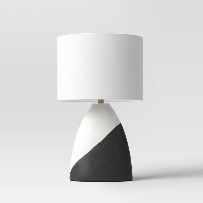 20.5"x12.5" Modern Table Lamp Black/White - Threshold