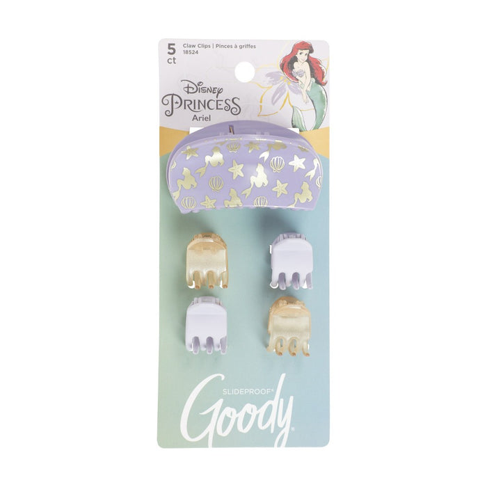 Goody Disney Princess Ariel Hair Claw Clips - 5ct