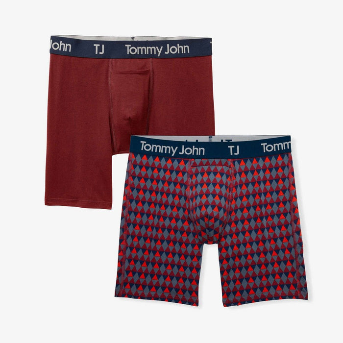 TJ | Tommy John Men's 6" Boxer Briefs 2pk - Burgundy/Red XL