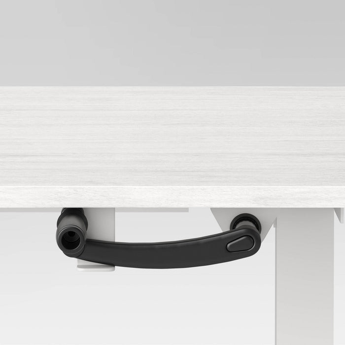 Loring Manual Height Adjustable Standing Desk White - Threshold (LOCAL PICKUP ONLY)