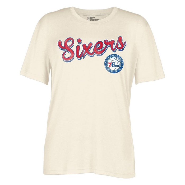 NBA Philadelphia 76ers Women's Off White Fashion T-Shirt - M