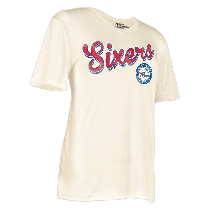 NBA Philadelphia 76ers Women's Off White Fashion T-Shirt - M