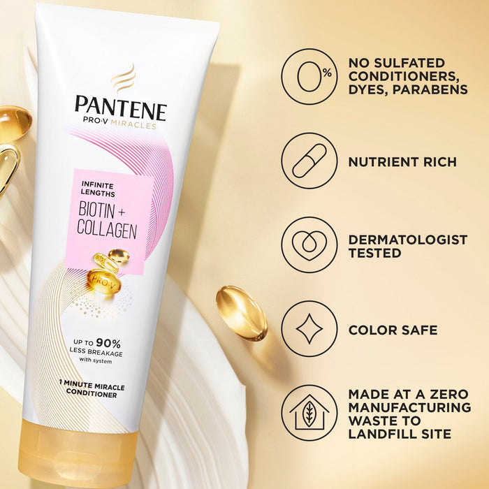 Pantene Pro-V Miracles Infinite Lengths Biotin + Collagen Conditioner - 10.9 fl oz