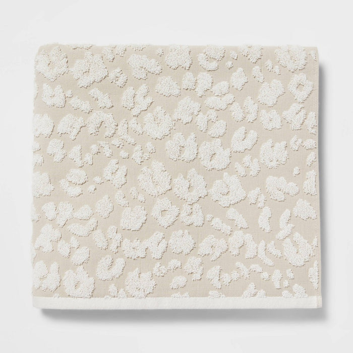 Performance Plus Bath Towel Cream Leopard - Threshold