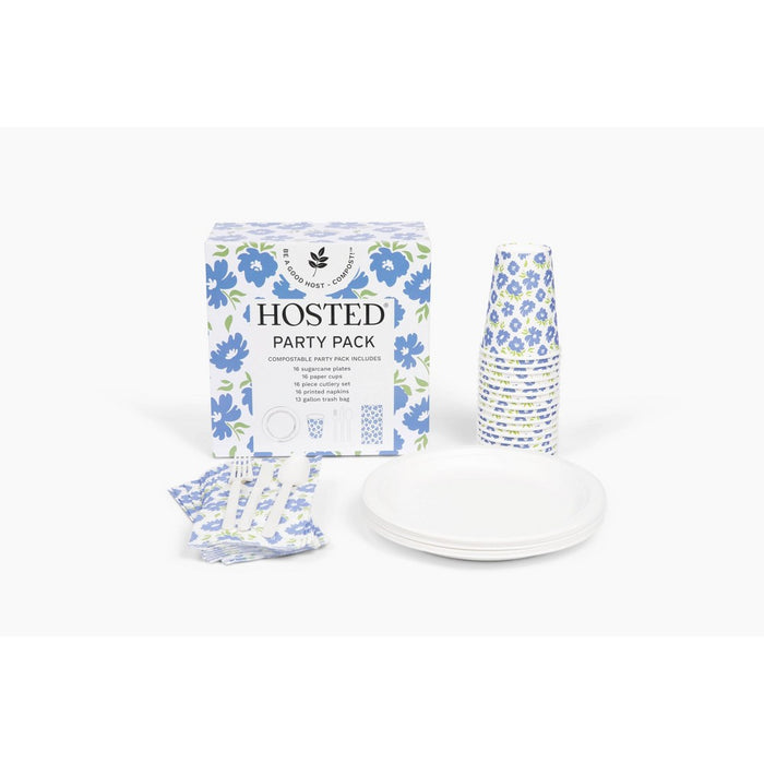 Hosted Party Pack Dinnerware Set - Floral - 97ct