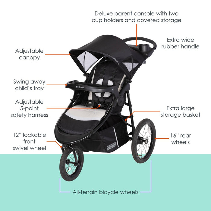 Baby Trend Expedition DLX Jogger Travel System with EZ-Lift Plus Infant Car Seat - Madrid Tan (LOCAL PICKUP ONLY)