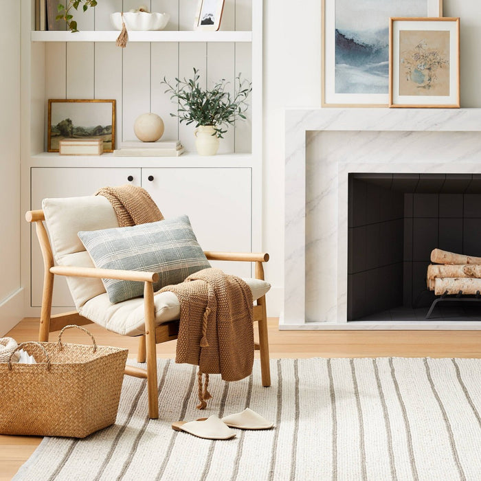 Holly Sling Back Accent Chair Cream/Natural (KD) - Threshold designed with Studio McGee (LOCAL PICKUP ONLY)