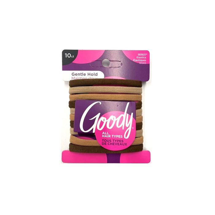 Goody Nylon Seamless Hair Elastics - Brown - 10ct
