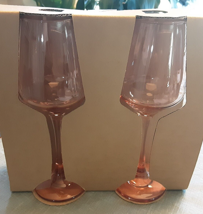 2pc 8.8oz Wine Glass Rose - Bullseye's Playground