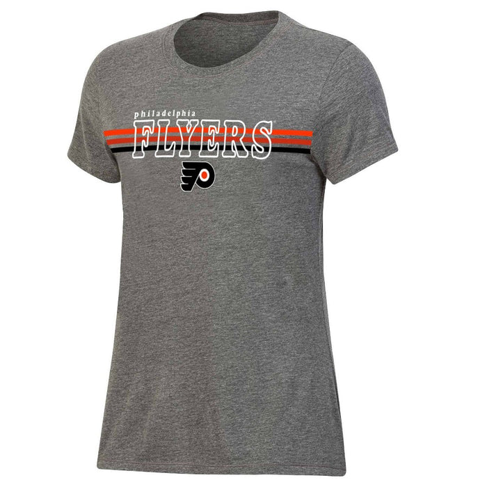 NHL Philadelphia Flyers Women's Gray Short Sleeve Fashion T-Shirt - XL